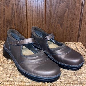 NAOT Mary Jane Leather Metallic Bronze Shoe